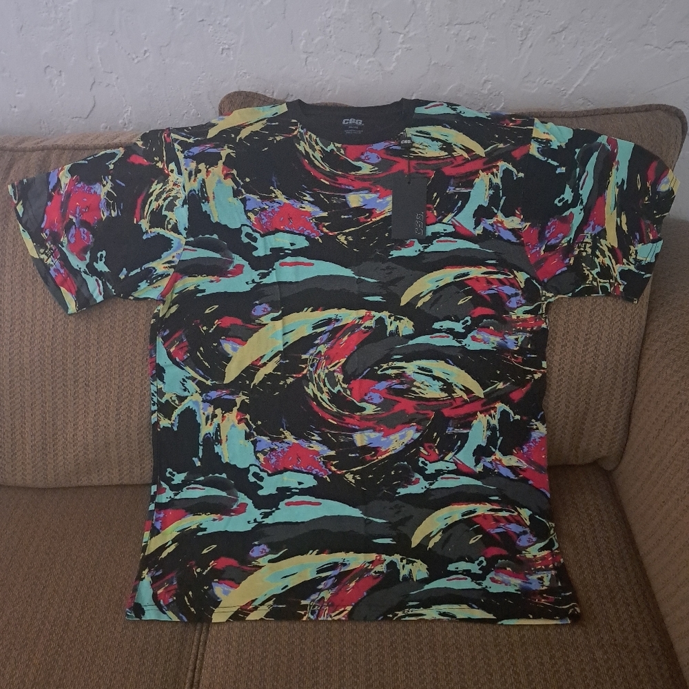 Bkack Colorful Short-sleeved T-shirt
